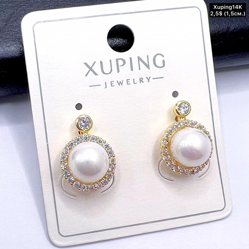 Сережки Xuping14К 10732 ( 1.5 см.)